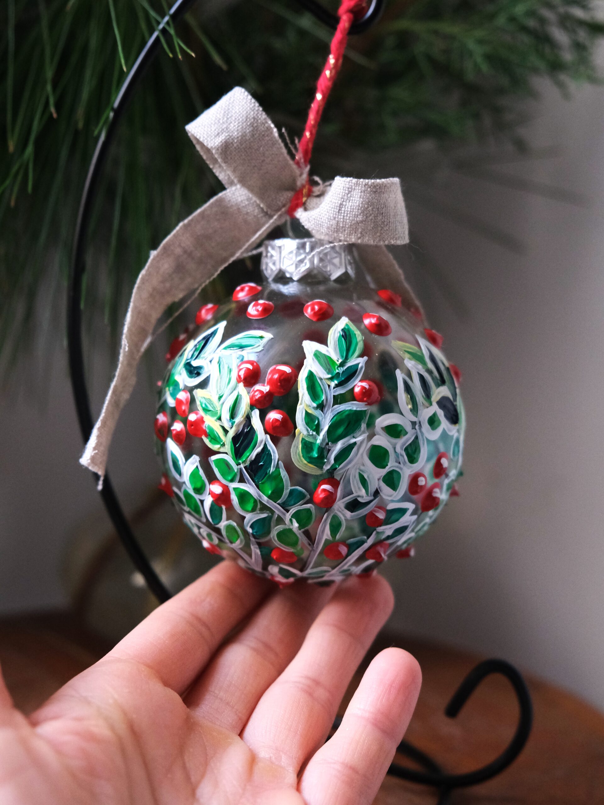 bombka malowana ręcznie irga