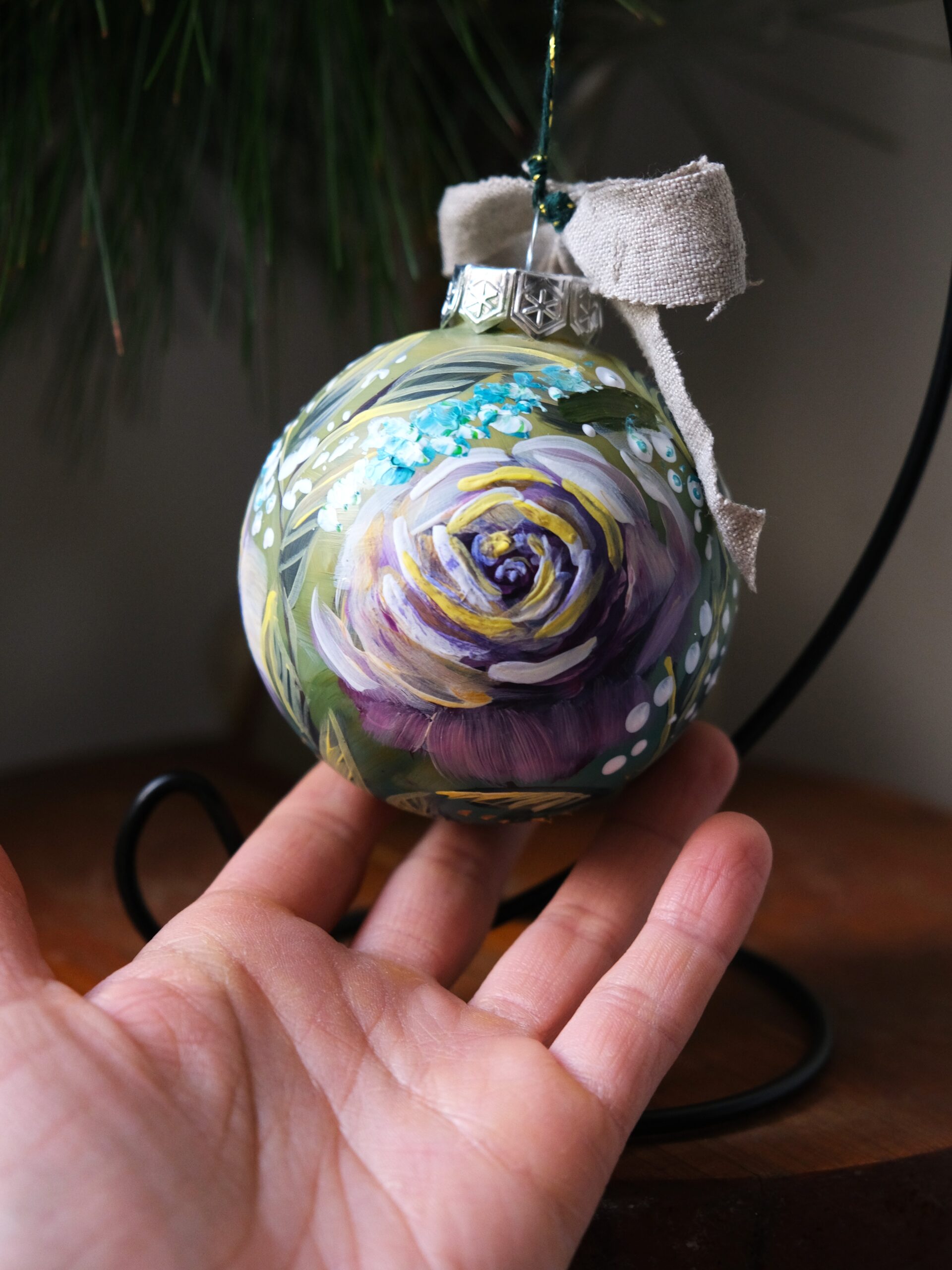 bombka tradycyjna ręcznie malowana