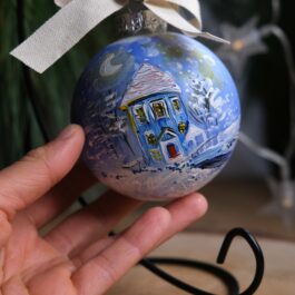 Bombka „Zimowy dom” 8 cm