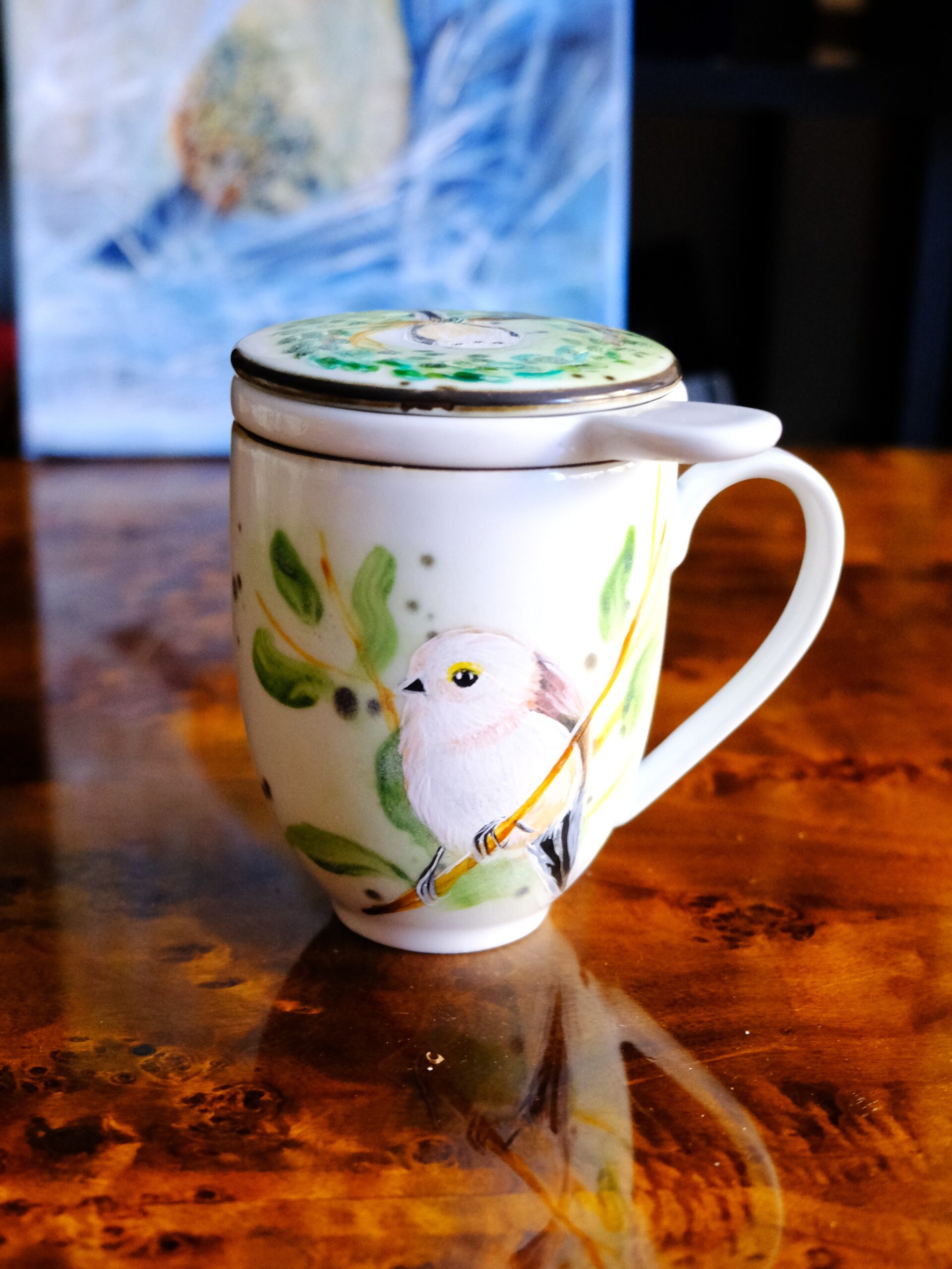 kubek ręcznie malowany z raniuszkami